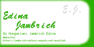 edina jambrich business card